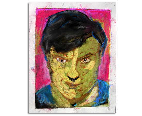 Monoprint self portrait "Denny Ryan"