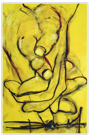OCD art, artist, artwork "Mellow Yellow"